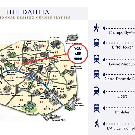 Apartment Le Dahlia - Charme Parisien - Champs-elysees Paris